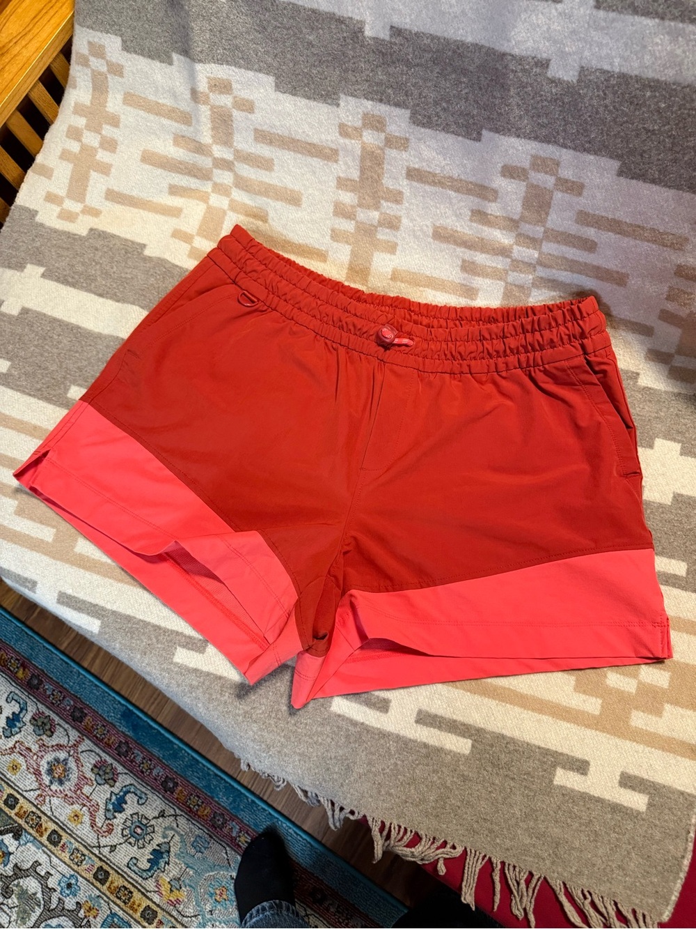 Old Navy Two-Tone Red and Pink Athletic Shorts